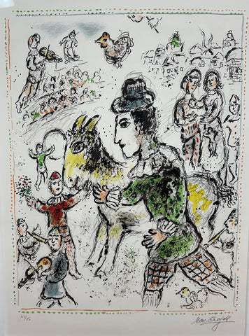 Marc Chagall "Clown a la chevre jaune"