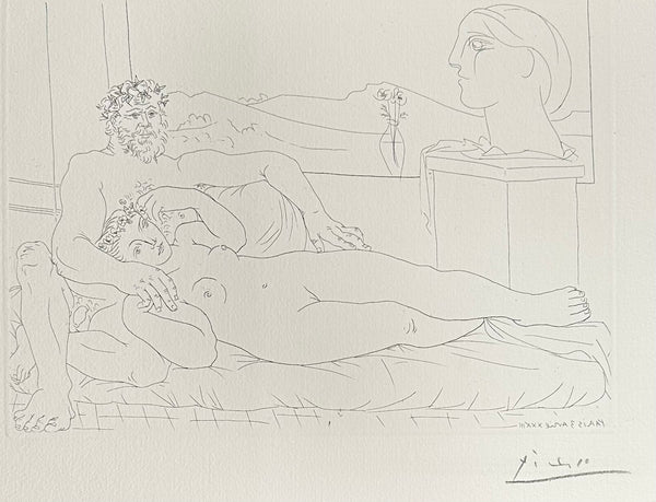 Pablo Picasso "Le Repos du Sculpteur II" from "La Suite Vollard"
