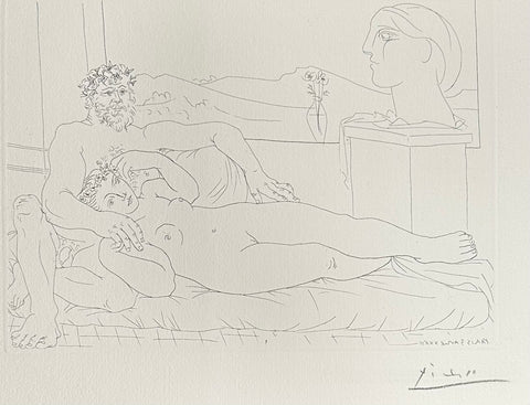 Pablo Picasso "Le Repos du Sculpteur II" from "La Suite Vollard"