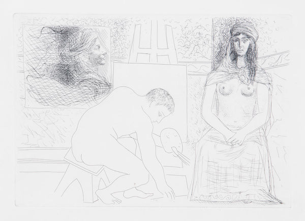 Pablo Picasso "Peintre ramassant son Pinceau" from "Le Chef-d'Euvre Inconnu"