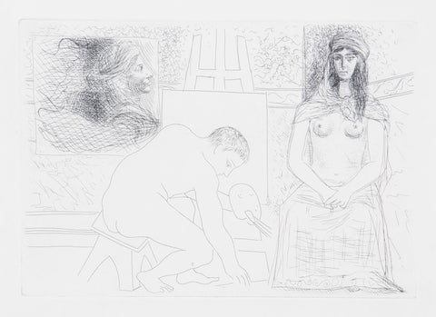 Pablo Picasso "Peintre ramassant son Pinceau" from "Le Chef-d'Euvre Inconnu"