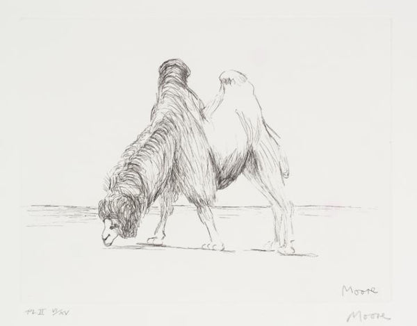 Henry Moore original etching camel