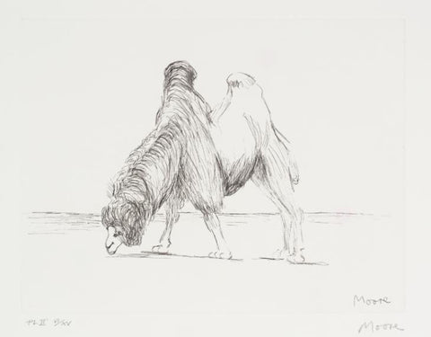 Henry Moore original etching camel