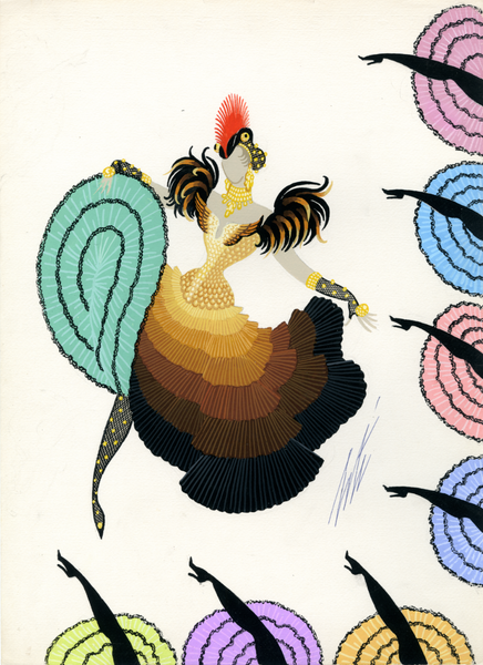 Erte original gouache painting