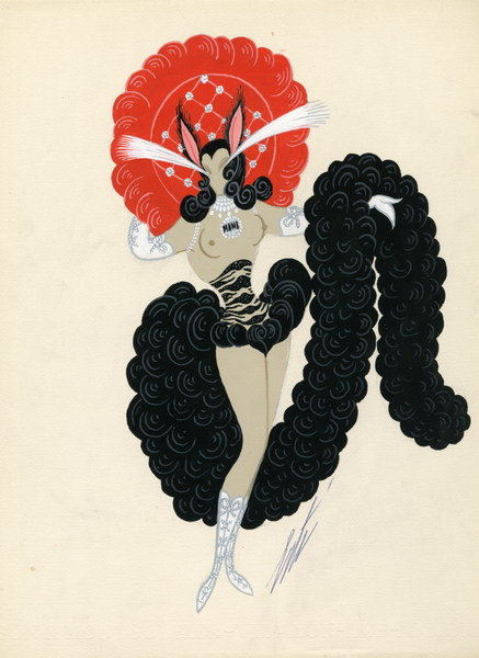Erte original gouache painting