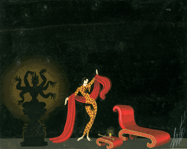 Erte original gouache painting