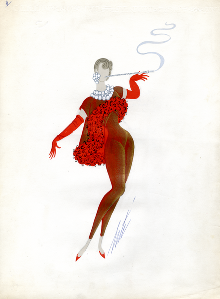 Erte original gouache painting