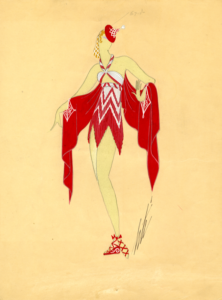 Erte original gouache painting