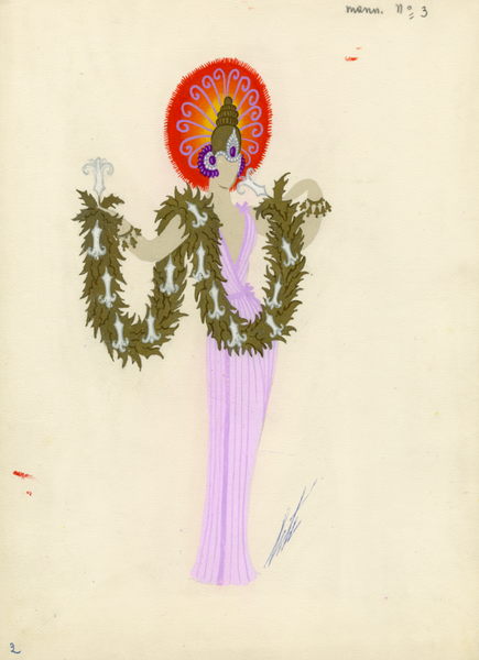 Erte original gouache painting