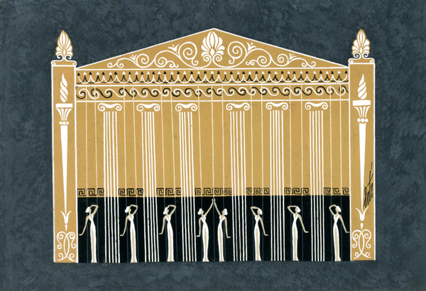 Erte original gouache painting