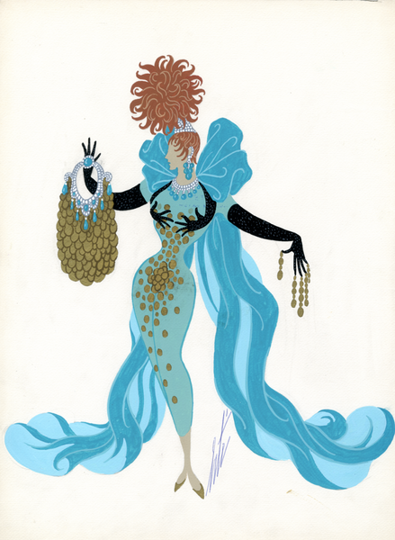Erte original gouache painting