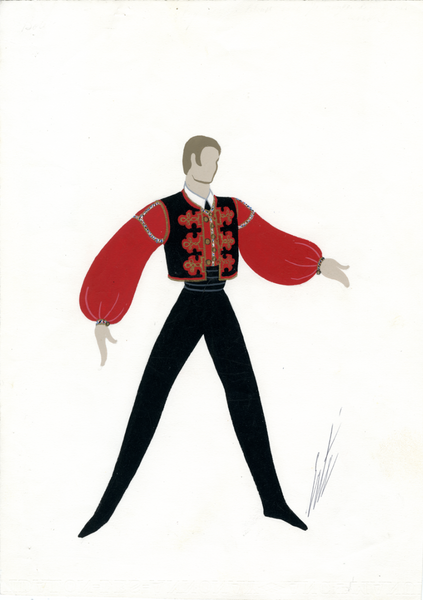 Erte original gouache painting