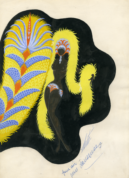 Erte original gouache painting