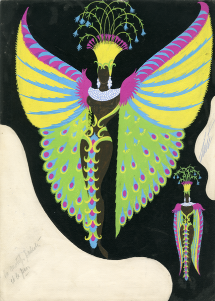 Erte original gouache painting