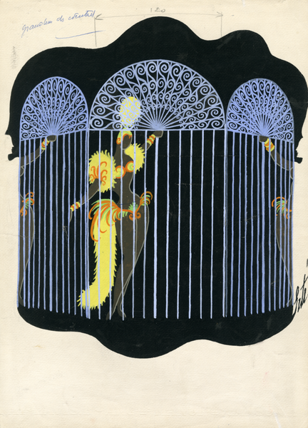 Erte original gouache painting