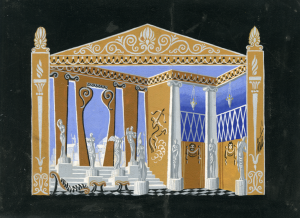 Erte original gouache painting