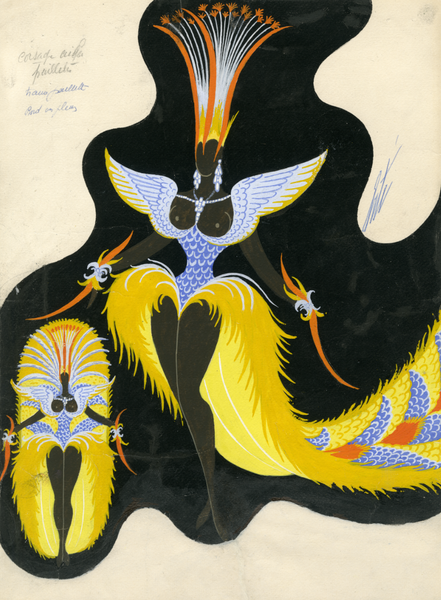 Erte original gouache painting