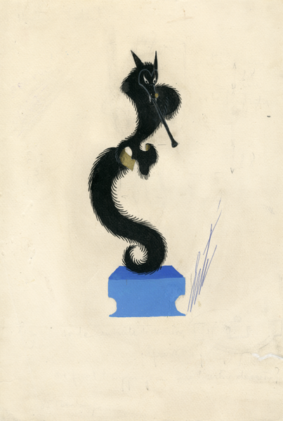 Erte original gouache painting