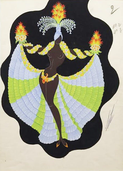 Erte original gouache painting