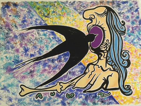 Salvador Dali "L'hirondelle" from "Le Jungle Humaine"