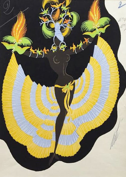 Erte original gouache painting