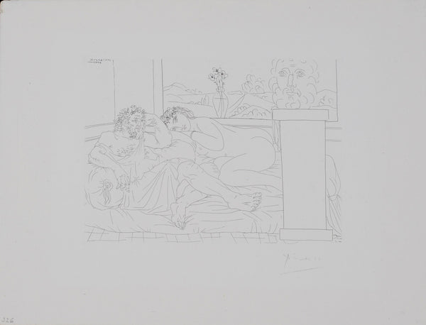 Pablo Picasso "Le Repos du Sculpteur IV" from "La Suite Vollard"