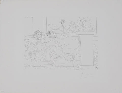 Pablo Picasso "Le Repos du Sculpteur IV" from "La Suite Vollard"