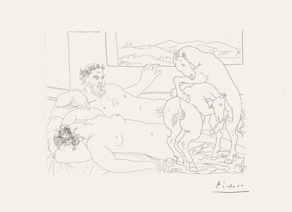 Pablo Picasso "Le Repos du Sculpteur III" from "La Suite Vollard"