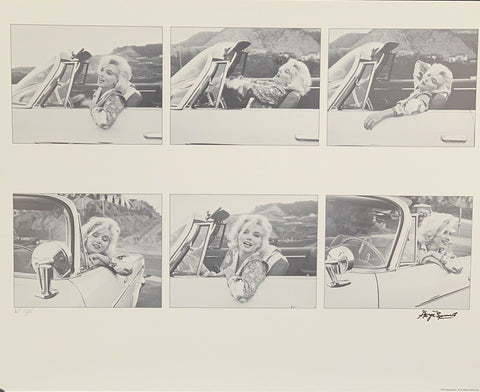 George Barris "In Her Car" - Hand Signed Photo Lithograph